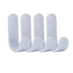 Nail Free Viscose white adhesive hooks set of four for household use.
