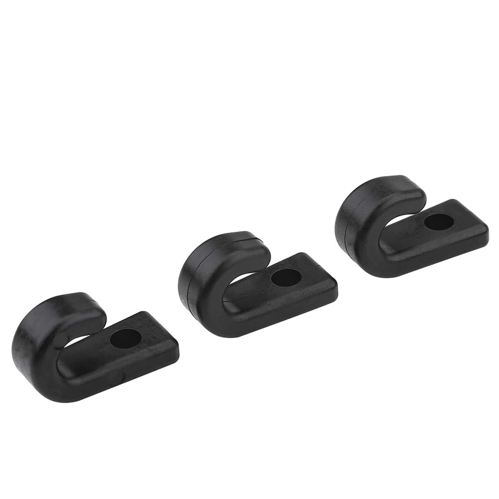 25pcs J Hooks Black Nylon for Kayak Bungee Cord and Canoes