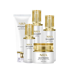 Nicotinamide Care Product Set for Mixed Skin, Five-Piece Facial Care, Brightens Skin Tone.