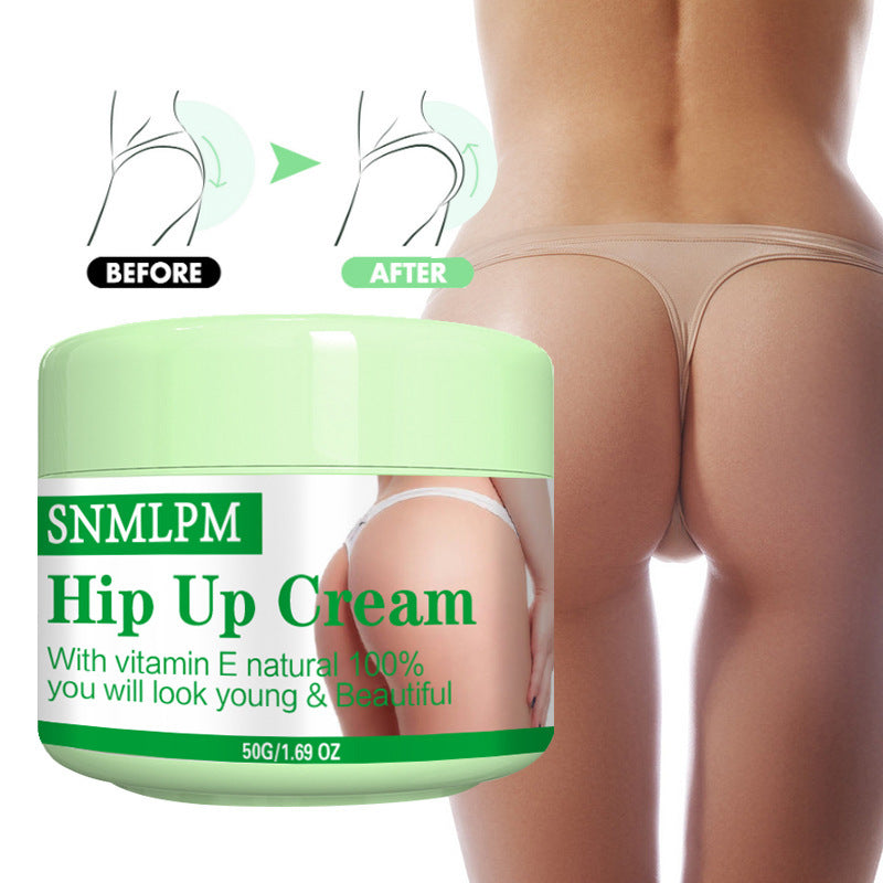 Women's skin care butt lift cream, 50ml jar with moisturizing benefits.