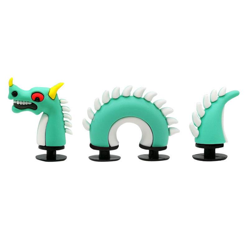 3D dragon shoe accessories set with multi-component design, ideal for all seasons.