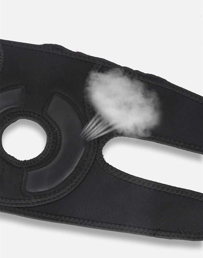 Anti-cold and warm leg knee pad with massage features and electronic pulse function.