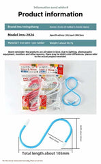 4 Rubber S-hooks, lightweight and durable, packaging shown with dimensions and product details.