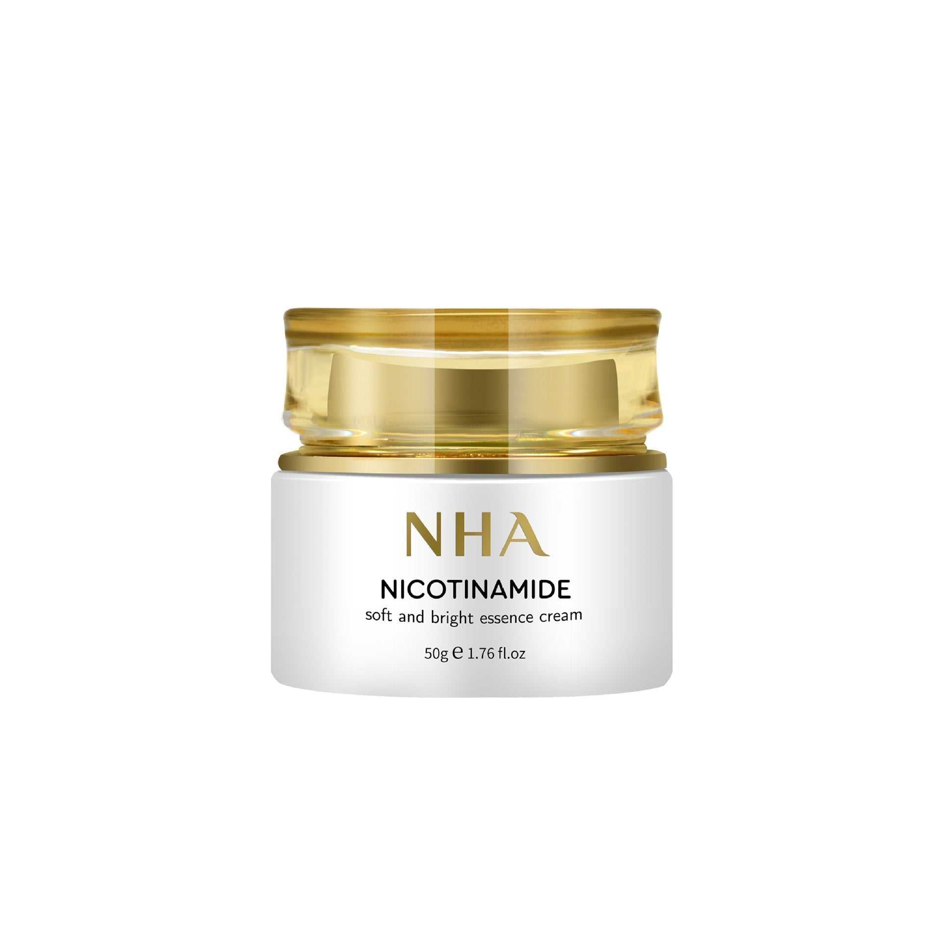 Nicotinamide essence cream jar from skincare product set.