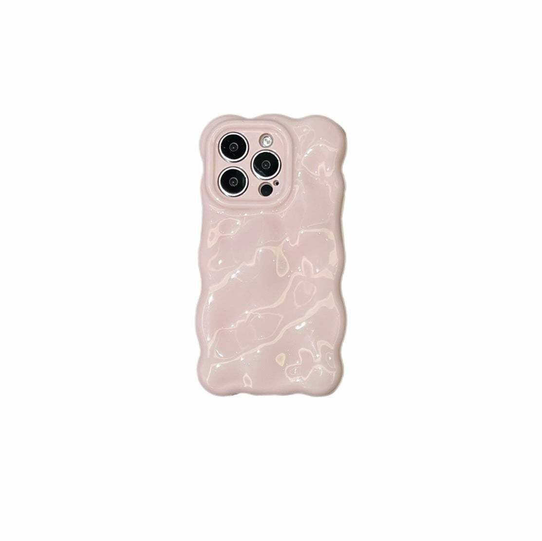 Light pink New Girl Phone Case with wave bubble design for iPhone models.