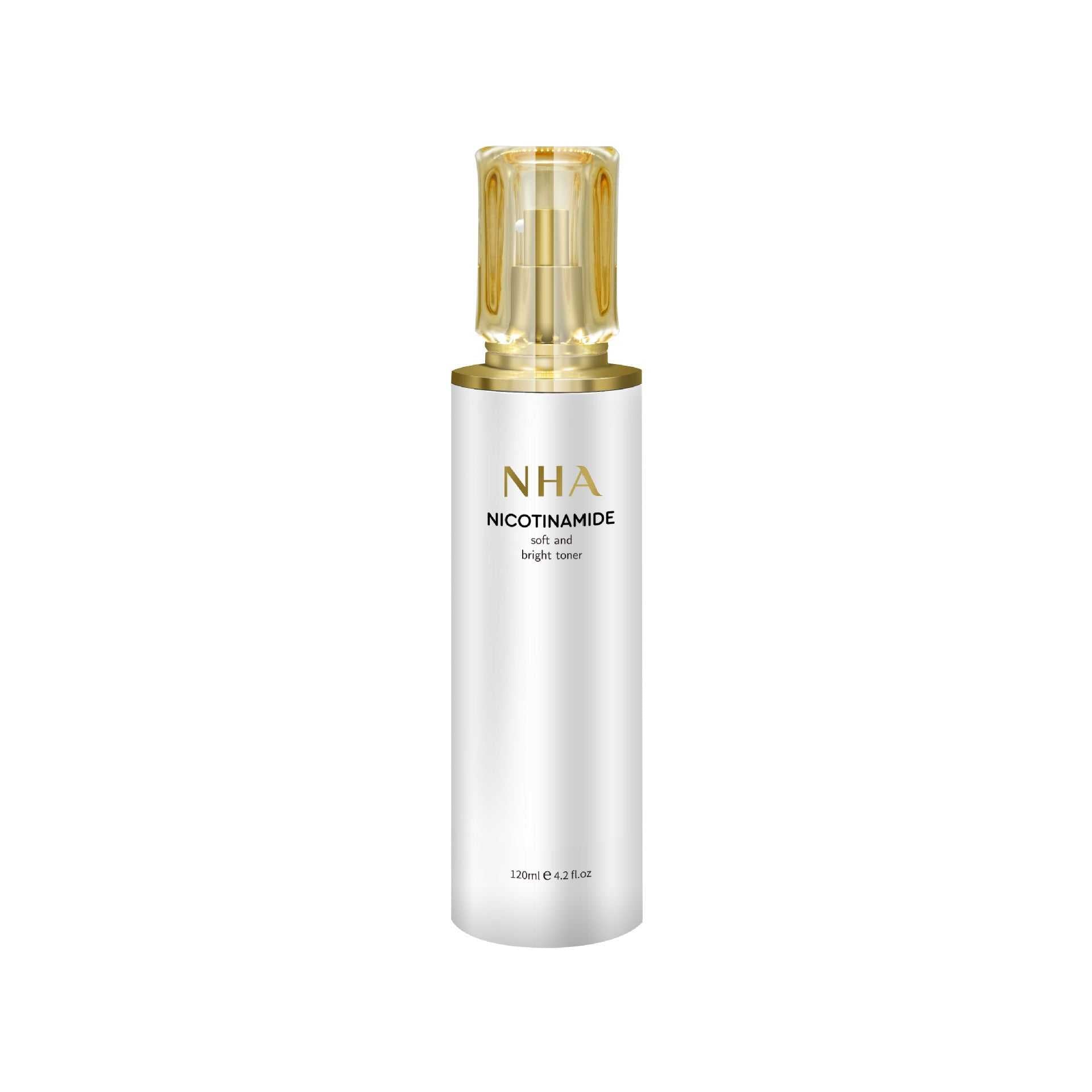 Nicotinamide essence lotion bottle from skincare product set.