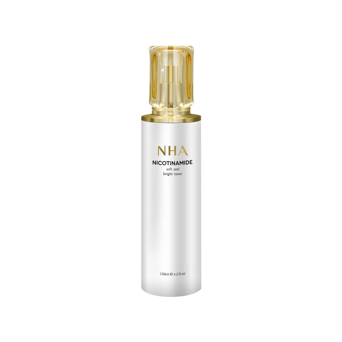 Nicotinamide essence lotion bottle from skincare product set.